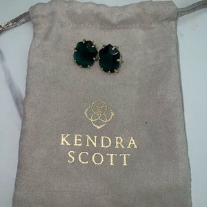 Kendra Scott emerald green studs